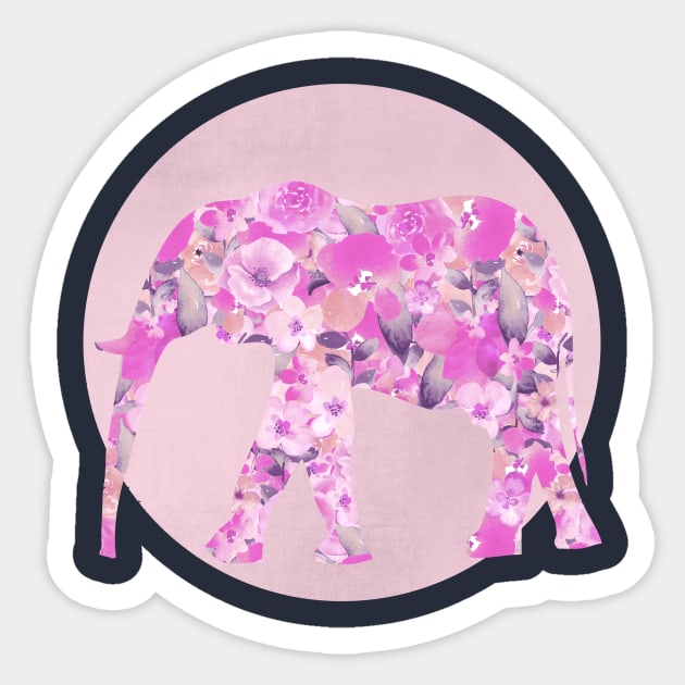 Flower Elephant Sticker by LebensART